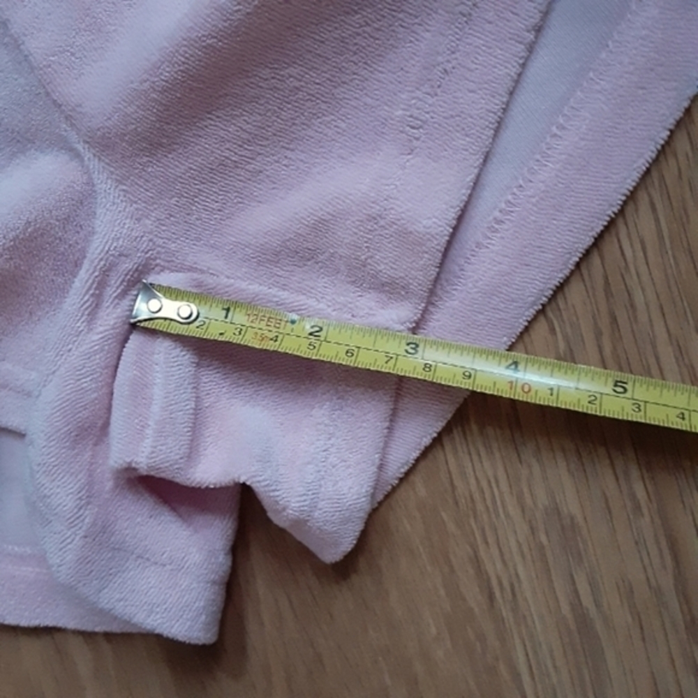 NWT Frank‎ and Oak Plush terry organic cotton retro shorts,light pink,S - Picture 8 of 16